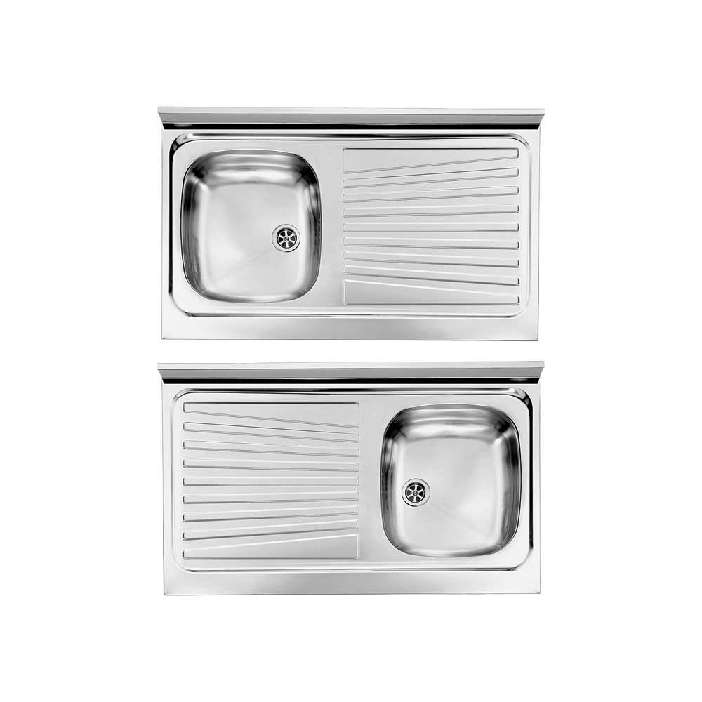 LAVELLO INOX AD APPOGGIO 1 VASCA CON GOCCIOLATOIO MONDIAL