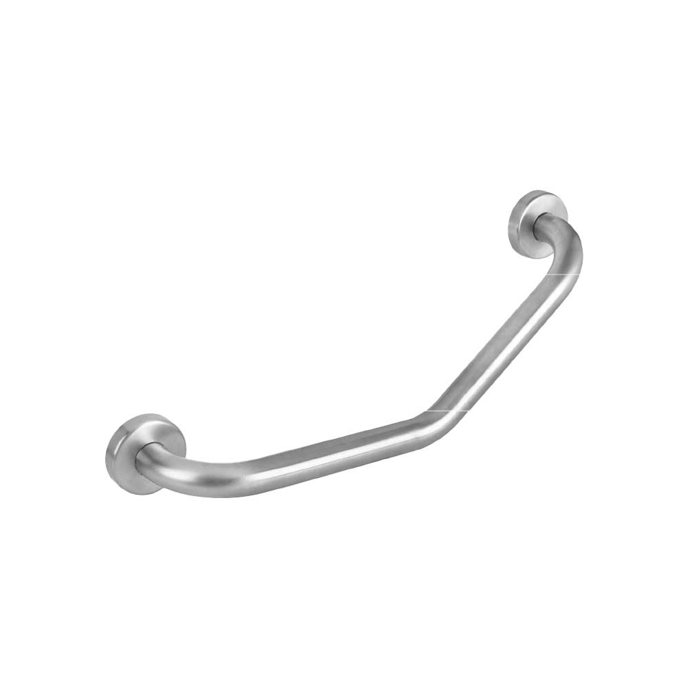 CORRIMANO ANGOLARE A 45° PER DISABILI IN ACCIAIO INOX SATINATO