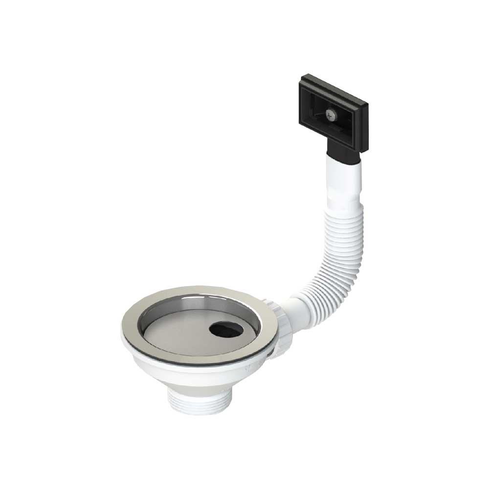 PILETTA MERCURIO PER LAVELLO CUCINA CON FORO Ø90 CTP RETTANGOLARE