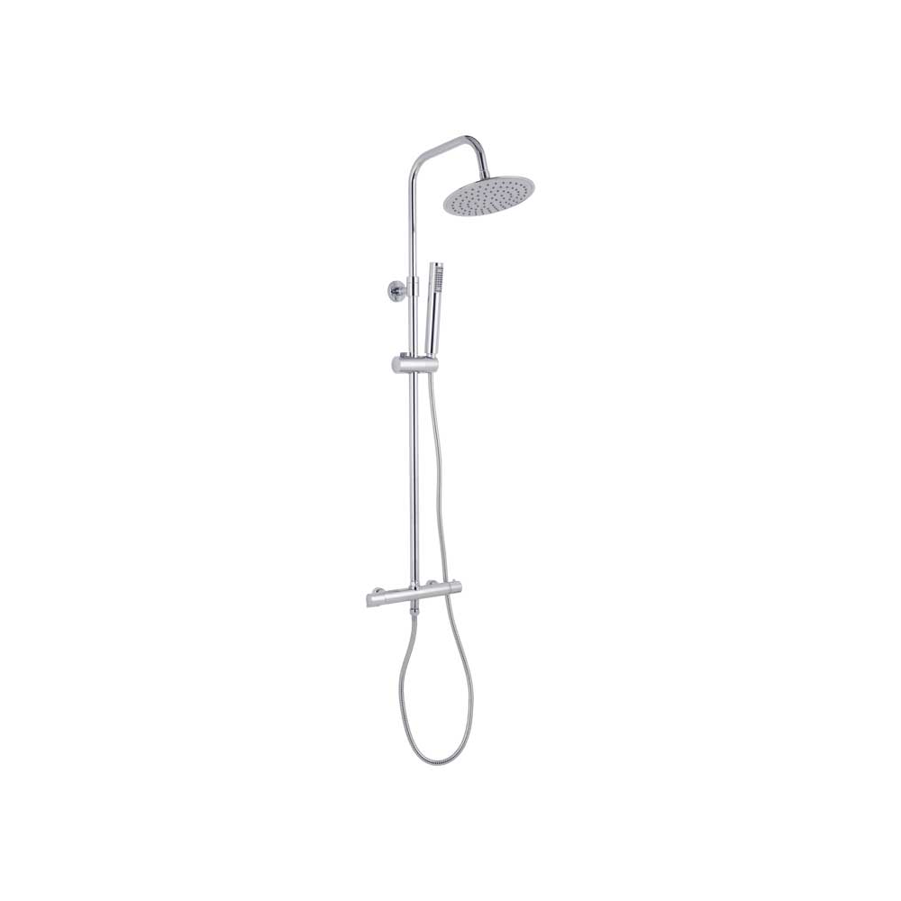 SET COLONNA DOCCIA MONOGETTO FLORIDA TONDA CON MISCELATORE TERMOSTATICO