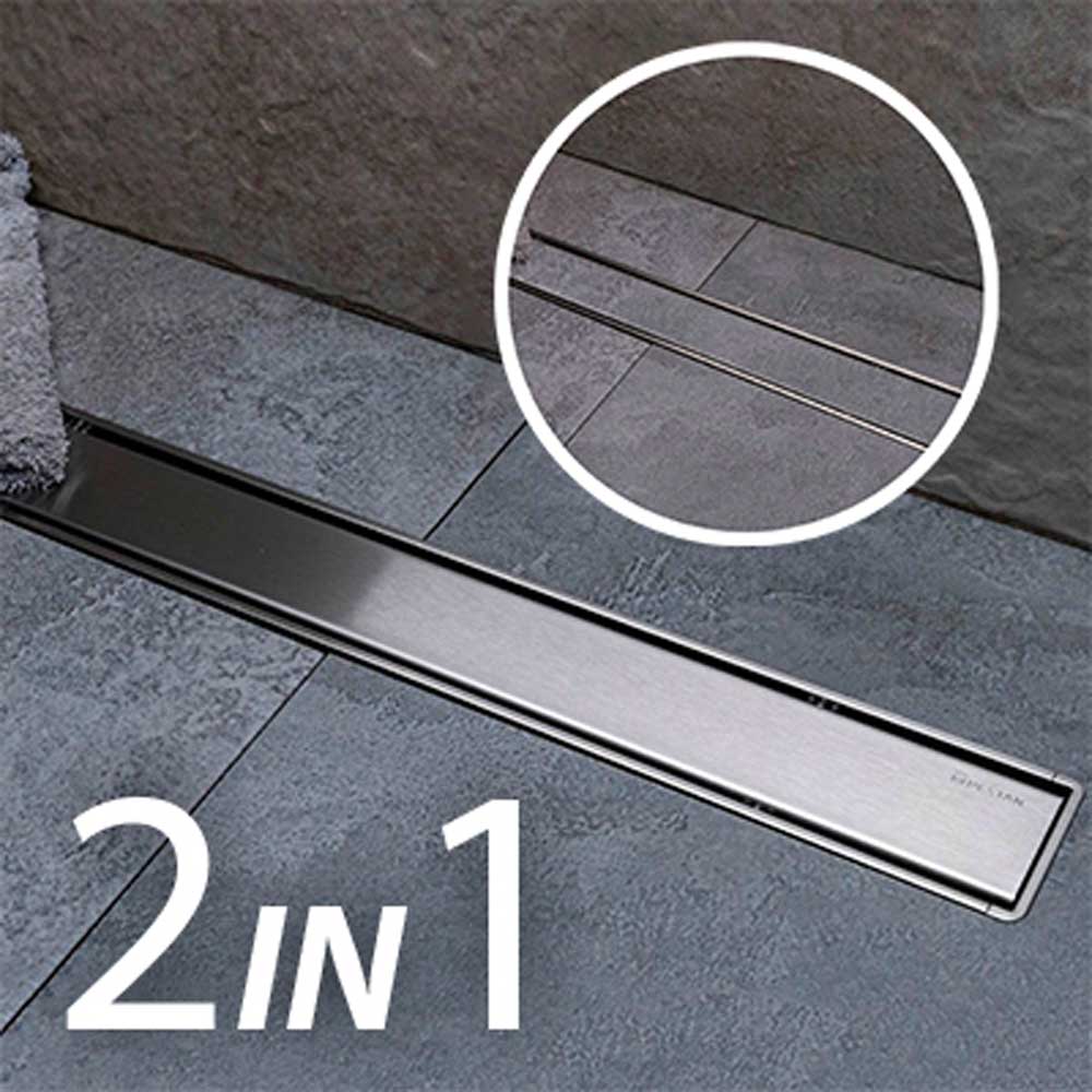 CANALETTA PER DOCCIA A PAVIMENTO A SCOMPARSA/PORTAPIASTRELLE COMPACT LINE