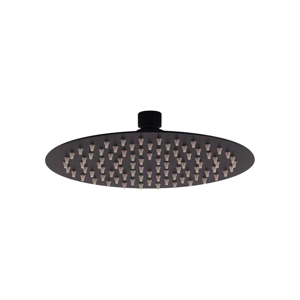 SOFFIONE DOCCIA TONDO SLIM NERO OPACO