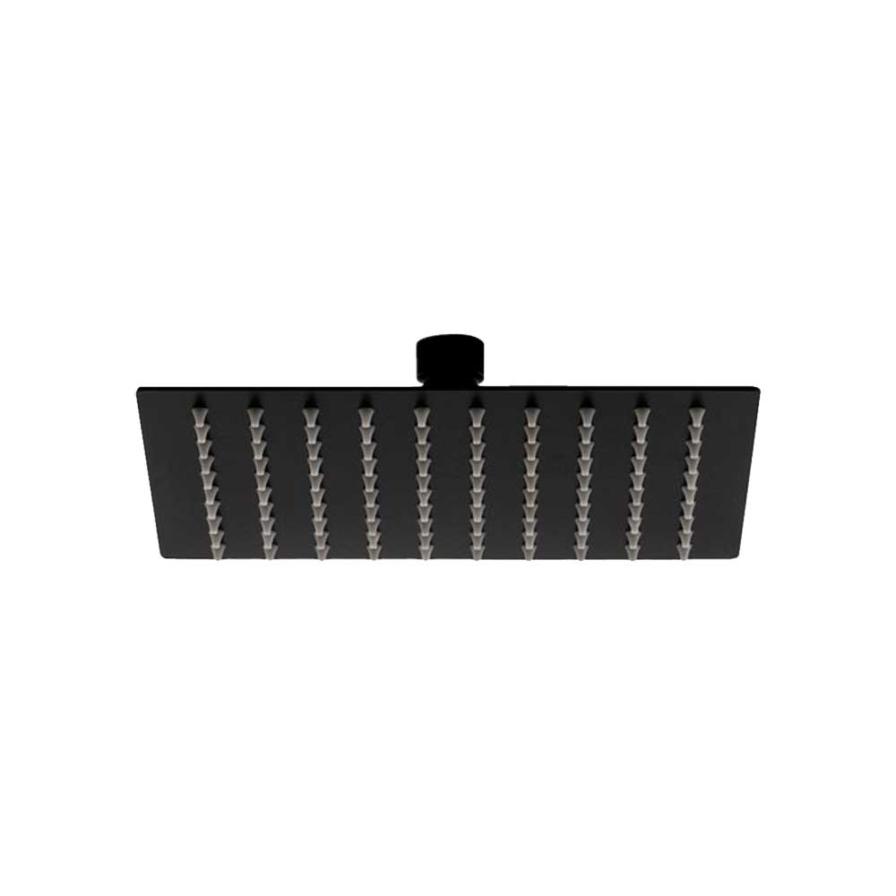 SOFFIONE DOCCIA QUADRATO SLIM NERO OPACO