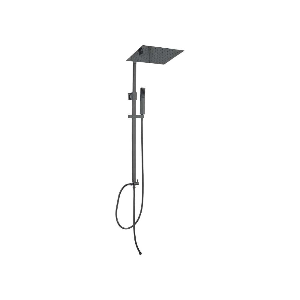 Set Colonna Doccia Telescopica Kubo Nero Opaco