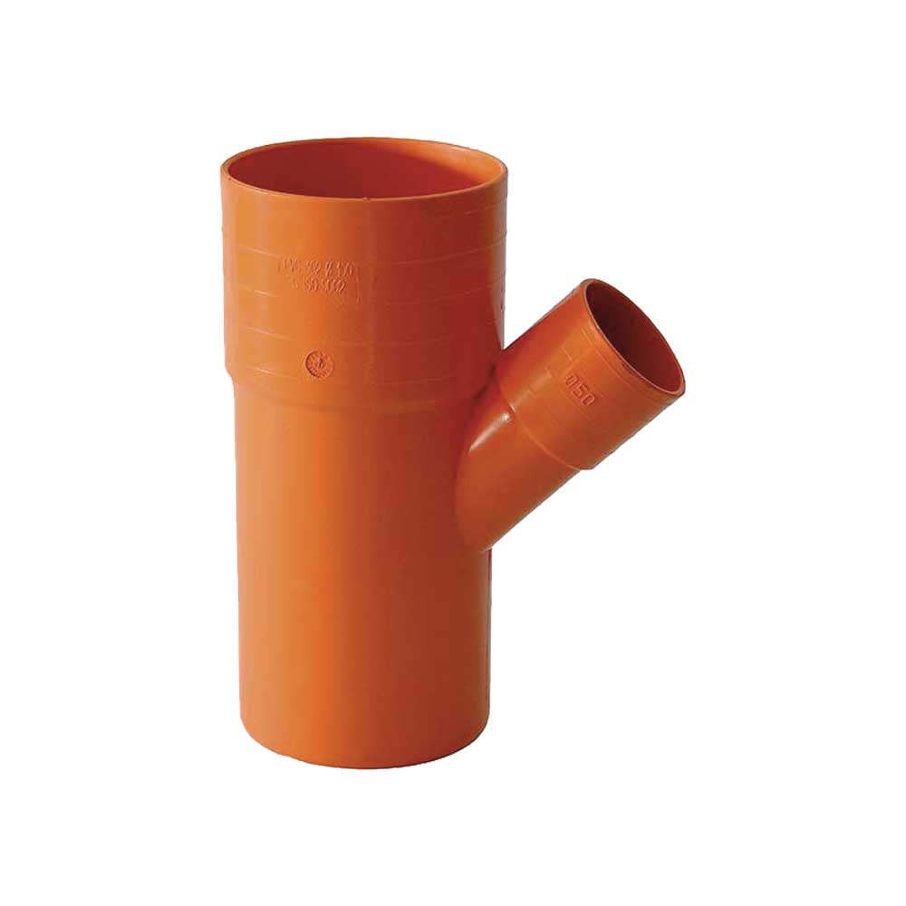 BRAGA RIDOTTA A 45° IN PVC ARANCIO