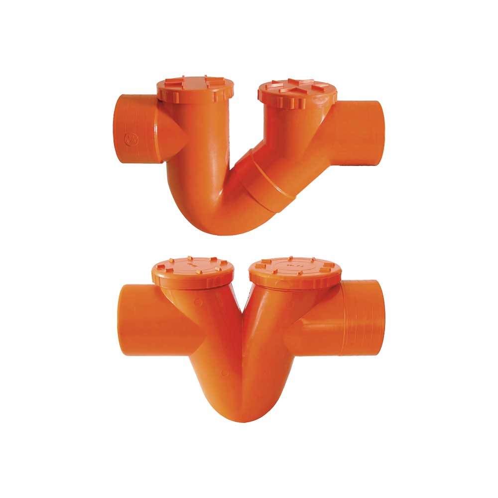 SIFONE MONOLITICO IN PVC ARANCIO