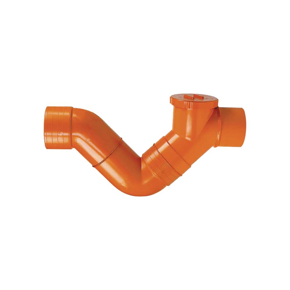 SIFONE FIRENZE 1 TAPPO ORIZZONTALE IN PVC ARANCIO