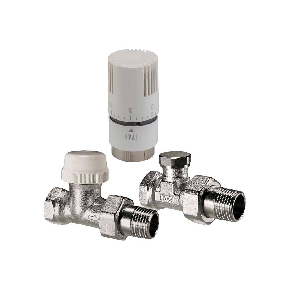 KIT TERMOSTATICO DIRITTO T1500 STANDARD CON ATTACCO FEMMINA IVAR
