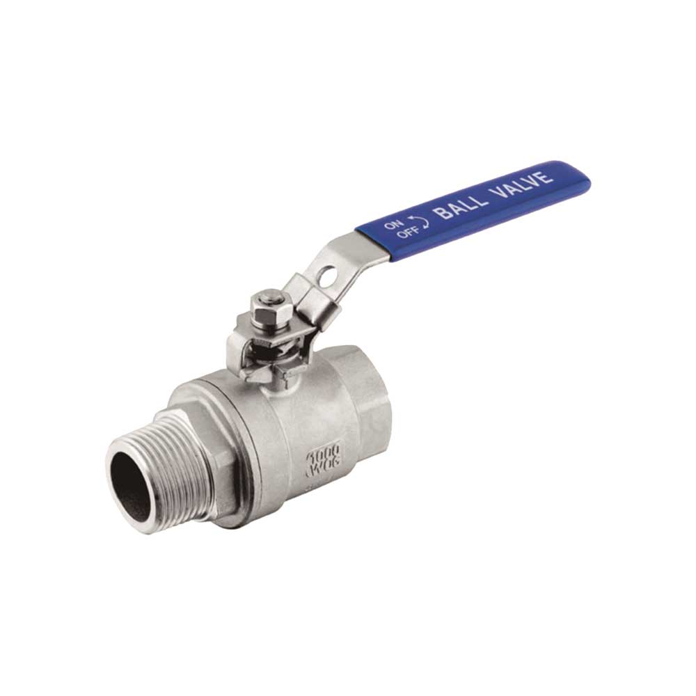 VALVOLA A SFERA MASCHIO/FEMMINA IN ACCIAIO INOX LUCCHETTABILE