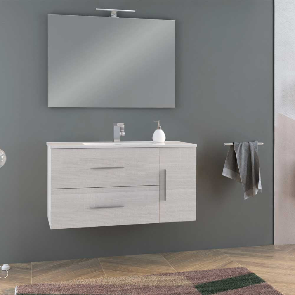 Composizione Mobile Da Bagno Serena 01 Bianco Rock