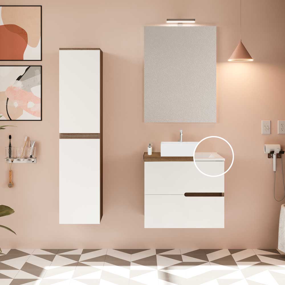 Composizione Mobile Da Bagno Sospeso Eva60