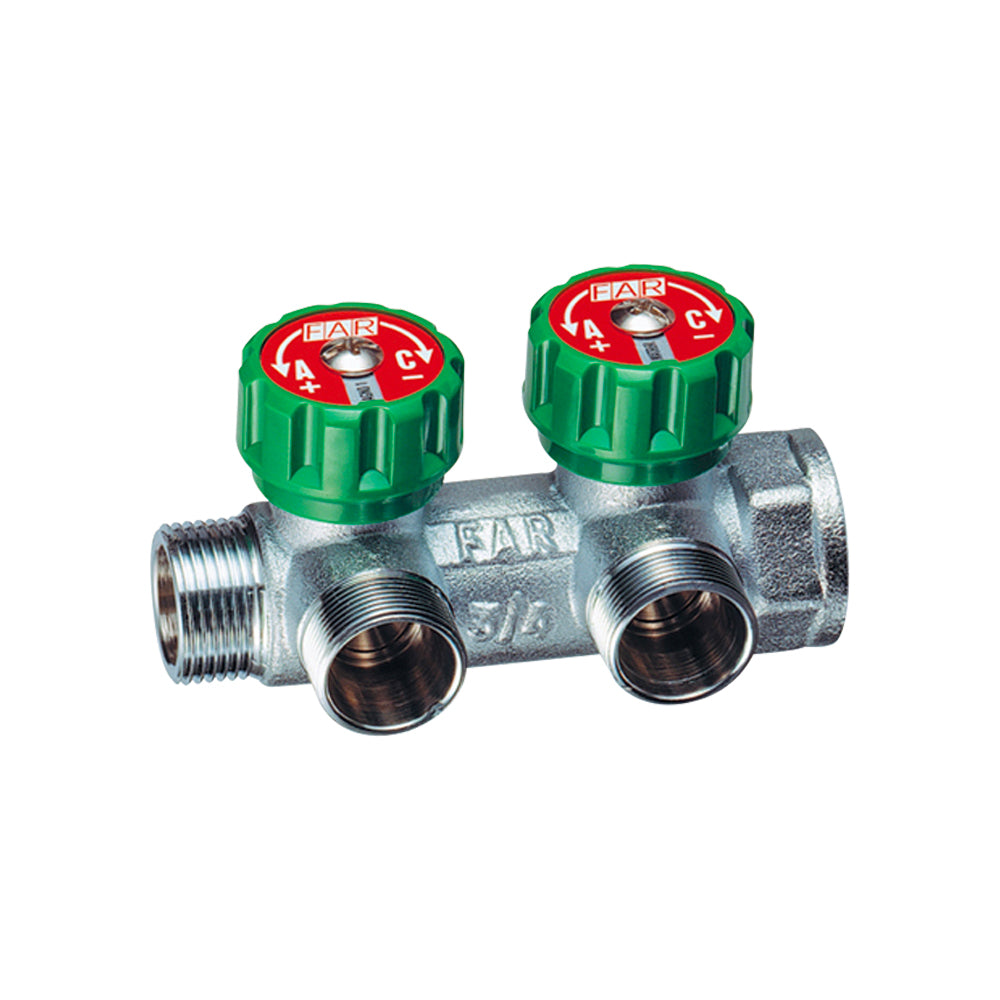 COLLETTORE LINEARE MASCHIO/FEMMINA 3/4" CON RUBINETTI DI ARRESTO FAR - img 5