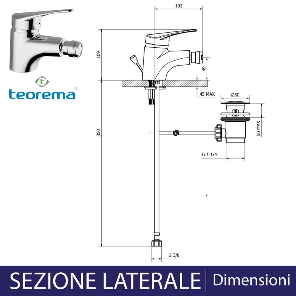 MISCELATORE BIDET T-ONE - img 3