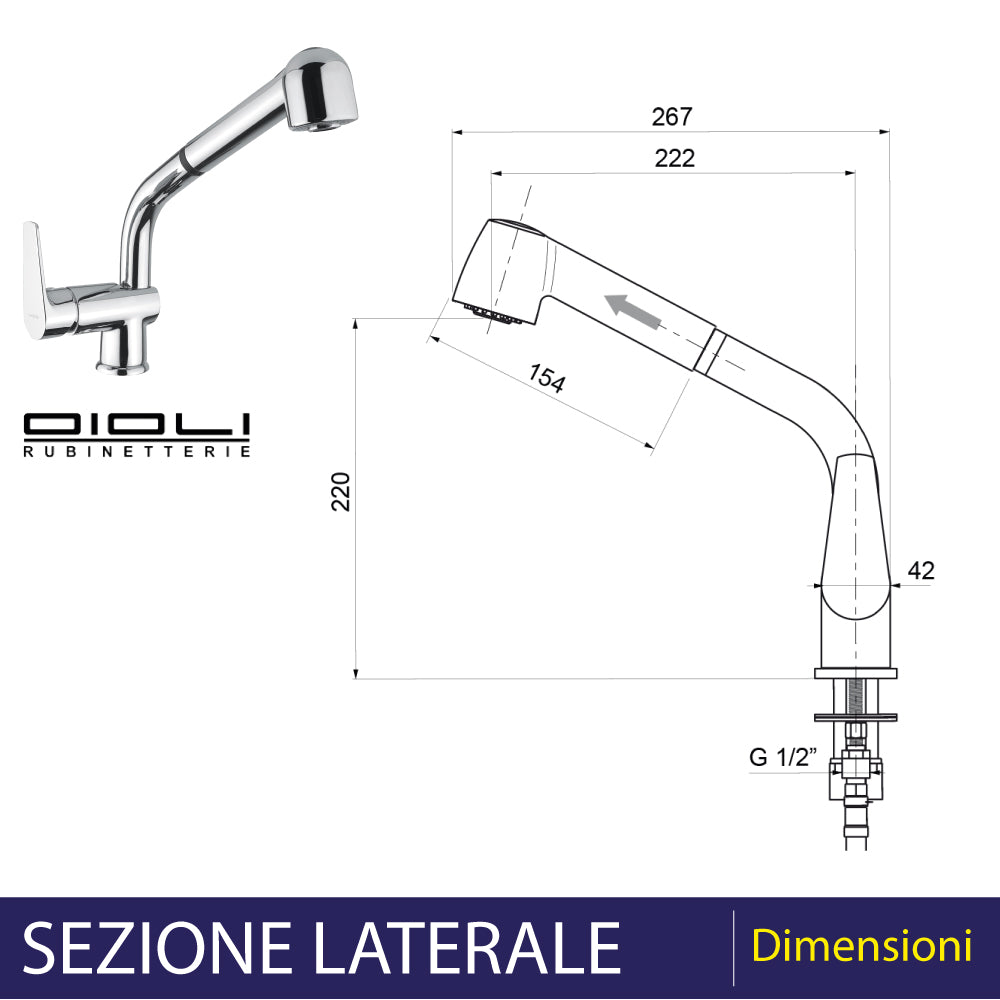 MISCELATORE LAVELLO KING CON DOCCETTA ESTRAIBILE - img 3