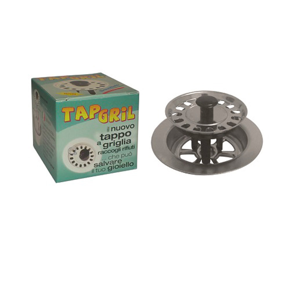 TAPPO A GRIGLIA PER LAVELLO CUCINA CON FORO Ø60 "TAP GRIL" - img 3