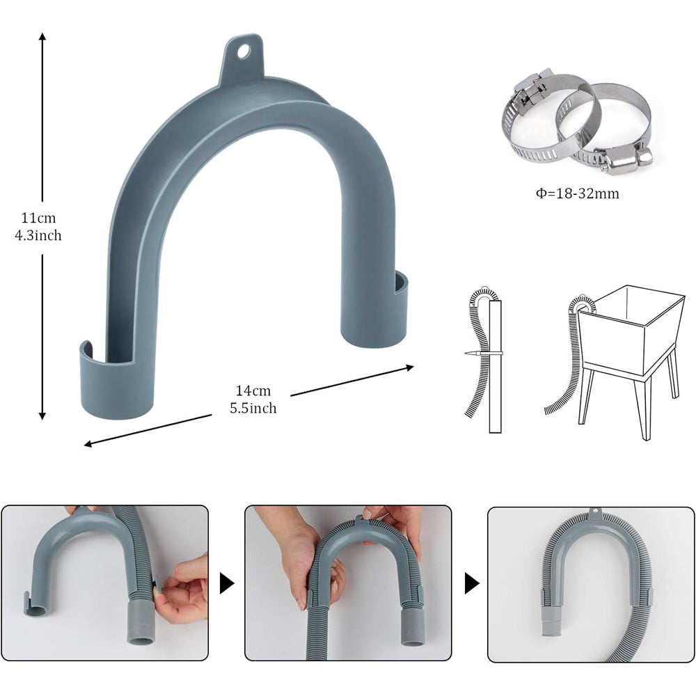 CURVA DI SUPPORTO PER TUBO SCARICO LAVATRICE 180° - img 3