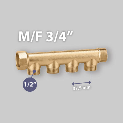 COLLETTORE LINEARE CONICO MASCHIO/FEMMINA 3/4" ICMA - img 3