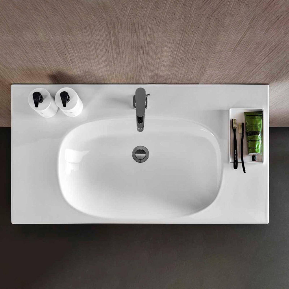 LAVABO MONOFORO "ACANTO" CON SUPERFICIE DI APPOGGIO - img 5