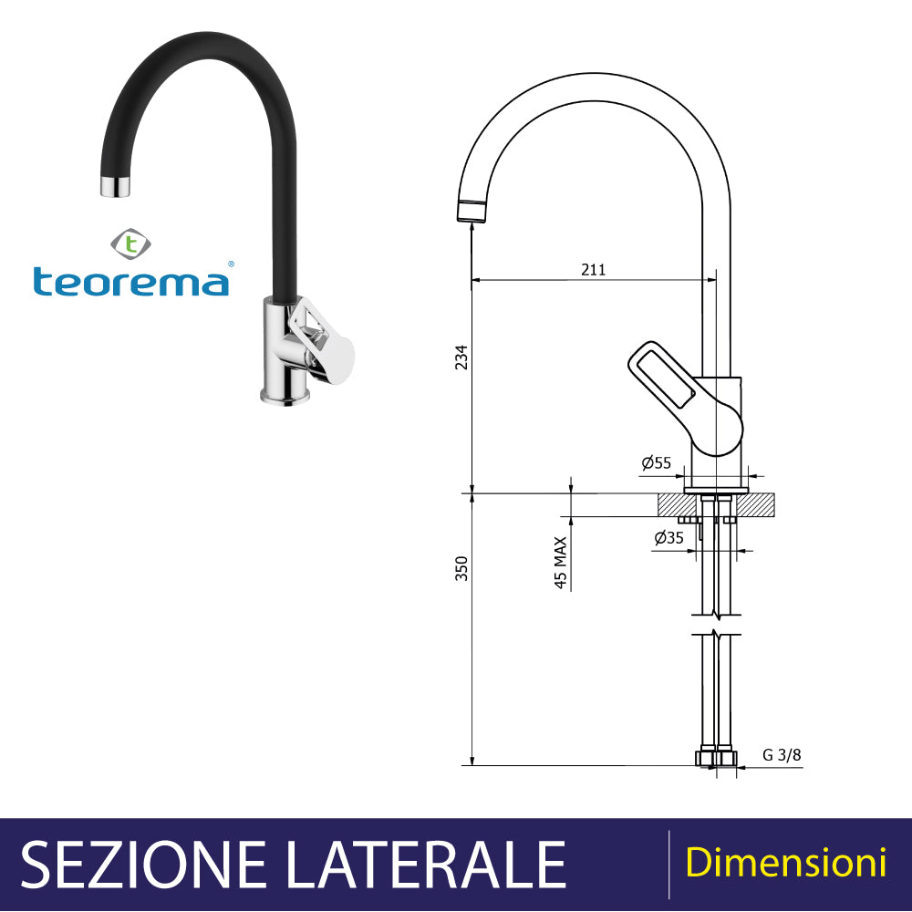 MISCELATORE LAVELLO TEOREMA CON CANNA AD U - img 4
