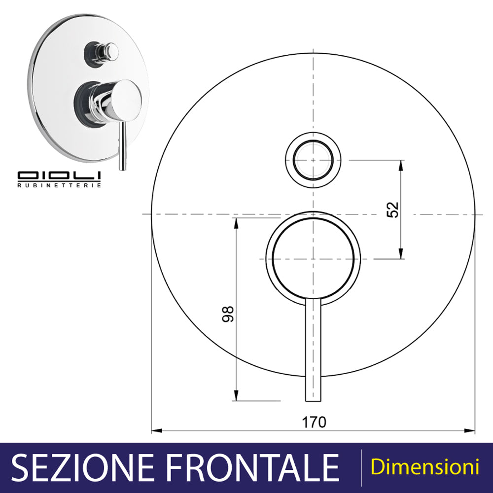 MISCELATORE DOCCIA INCASSO CON DEVIATORE MICRO - img 4