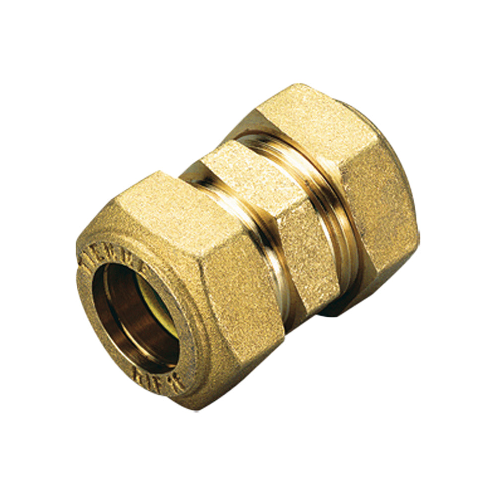 RACCORDO DIRITTO DOPPIO A COMPRESSIONE CON O-RING GIALLO PER GAS TIEMME - img 3