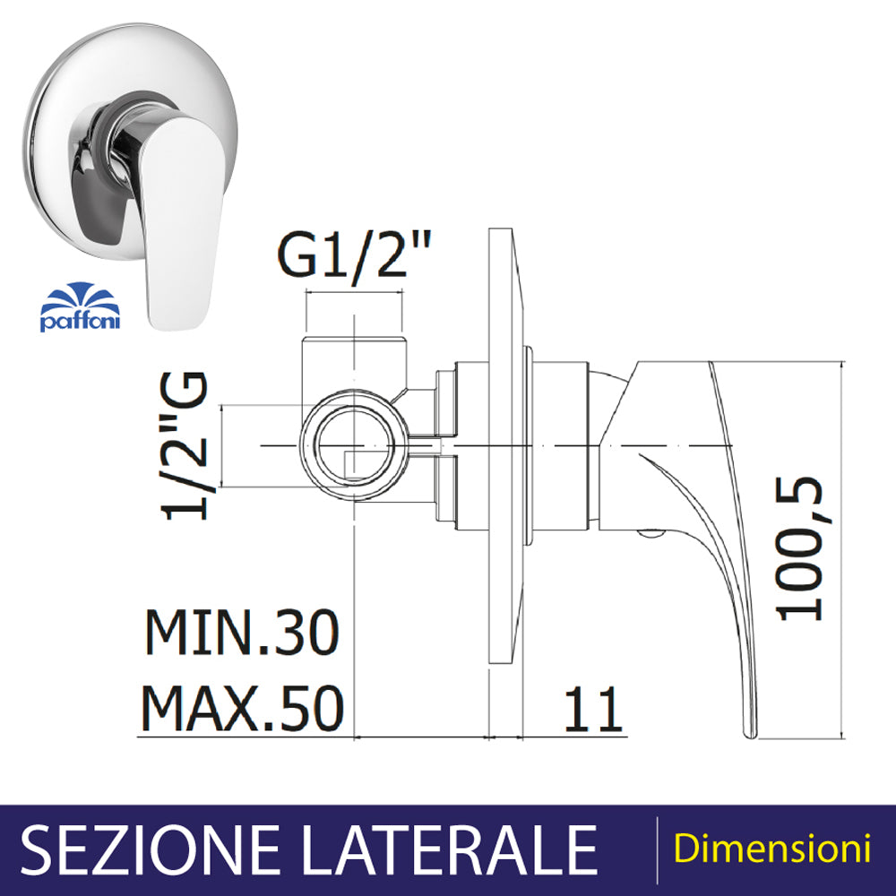 MISCELATORE INCASSO DOCCIA "LIME" - img 5