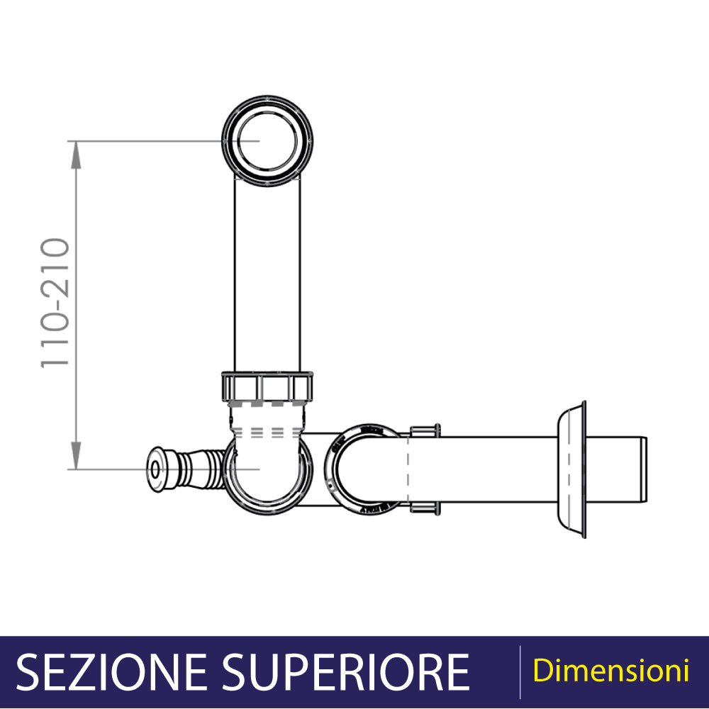SIFONE PER LAVELLO A 1 VIA SALVASPAZIO ISPEZIONABILE - img 4
