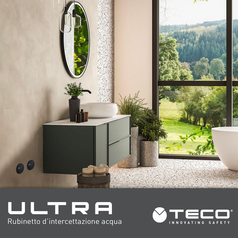 RUBINETTO DI INTERCETTAZIONE DA INCASSO FILO MURO ULTRA VERSIONE DIRITTA TECO - img 3