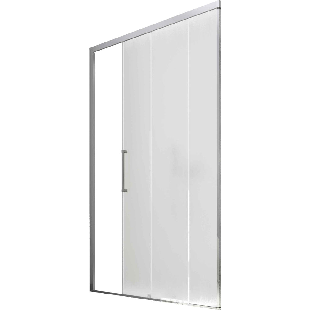 PORTA DOCCIA A 1 ANTA FISSA E 1 SCORREVOLE "ESSENCE" VETRO STAMPATO C - img 2