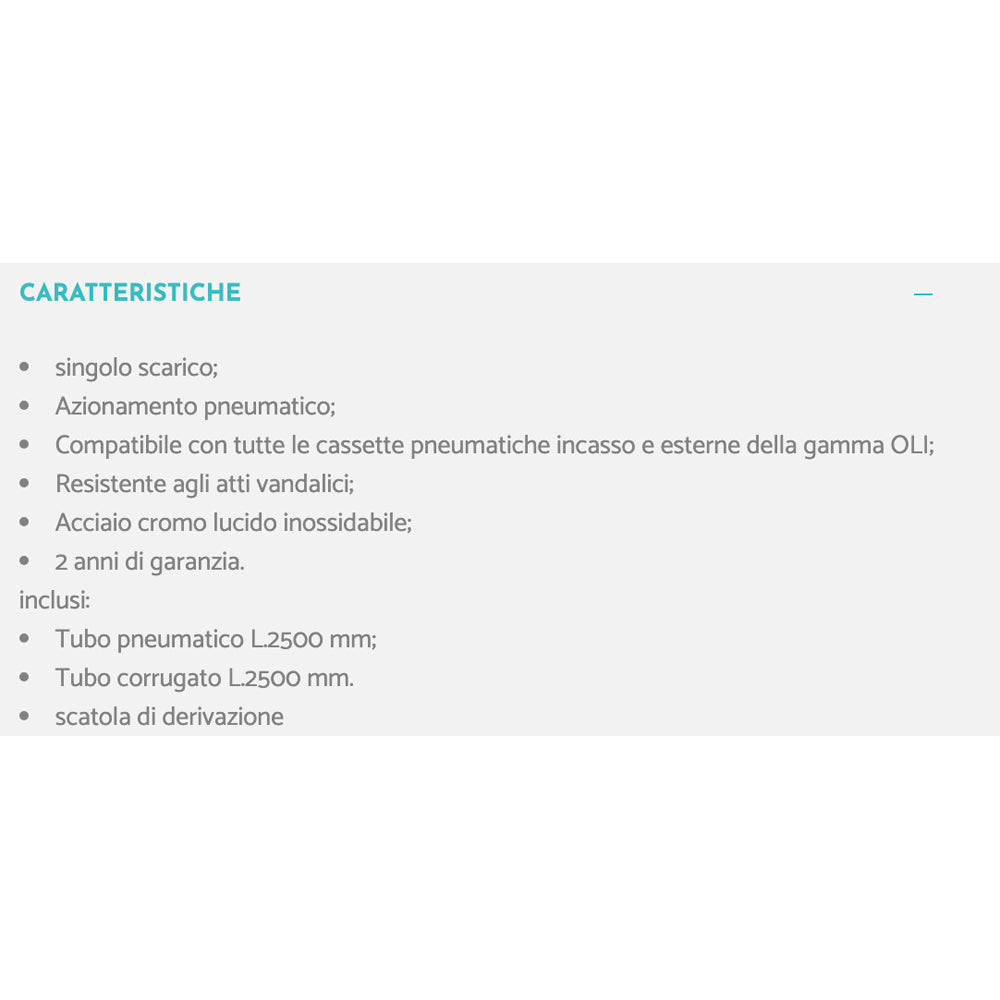 COMANDO PNEUMATICO A PARETE "MONOTREND" VERSIONE INCASSO - img 5