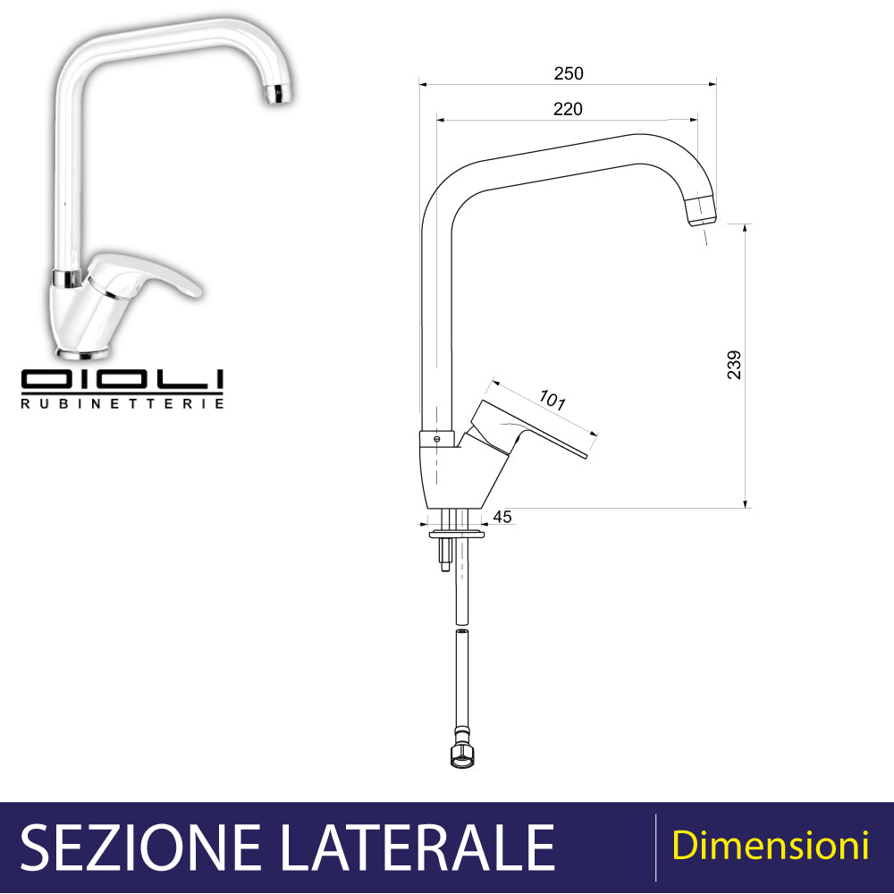 MISCELATORE LAVELLO "GLORY" CANNA ALTA - img 2