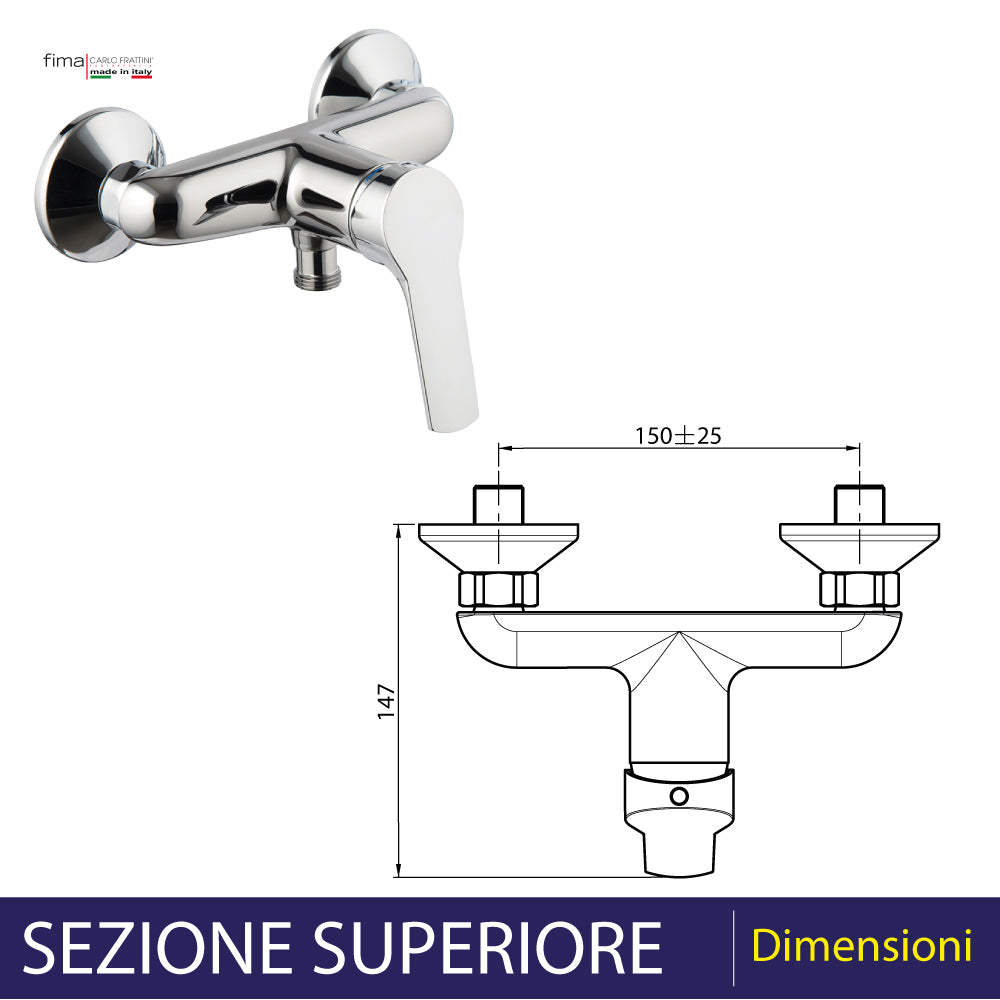 MISCELATORE ESTERNO DOCCIA "SERIE 4" A LEVA CHIUSA - img 5