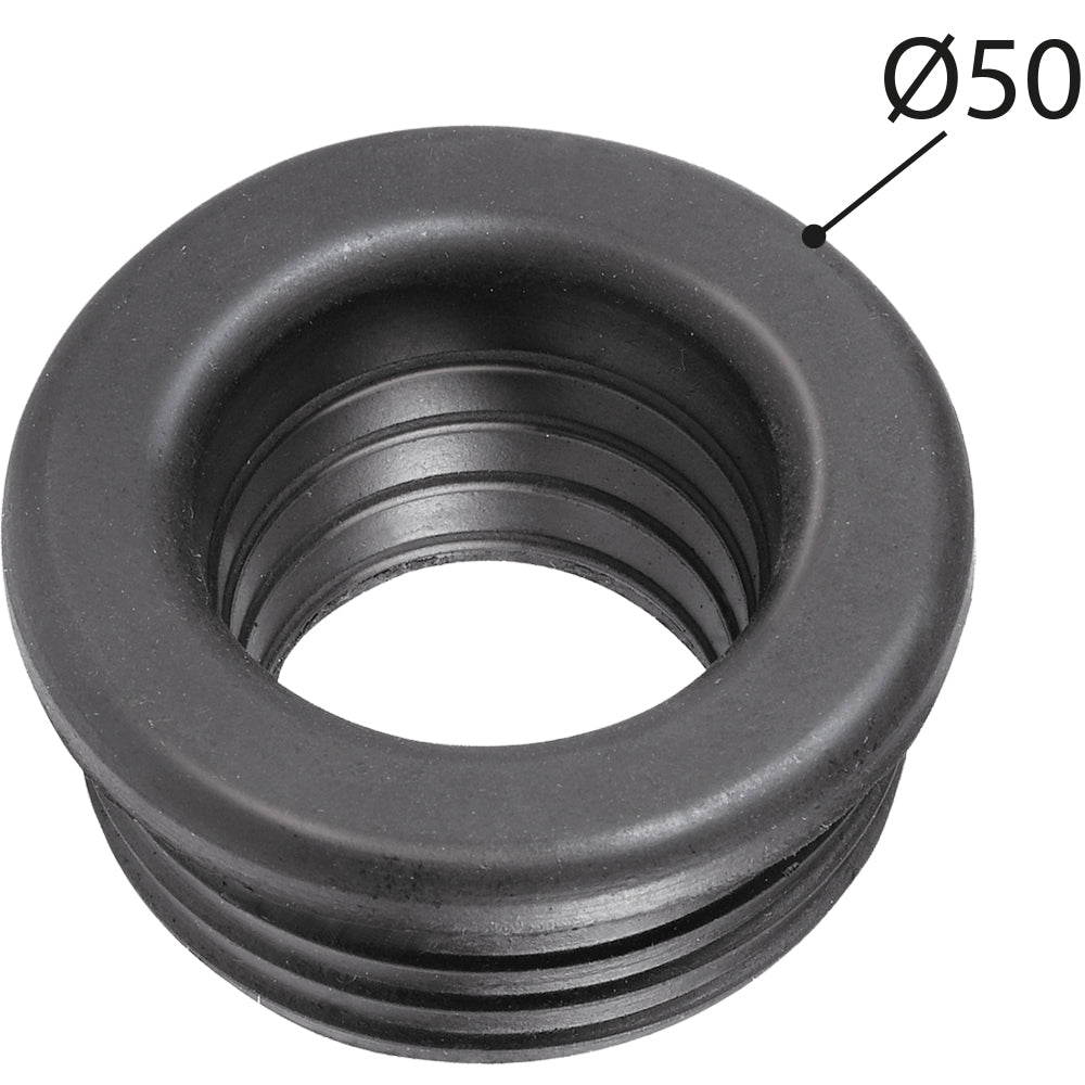 MORSETTO PER CURVE TECNICHE Ø 50 IN GOMMA NERA NICOLL - img 2