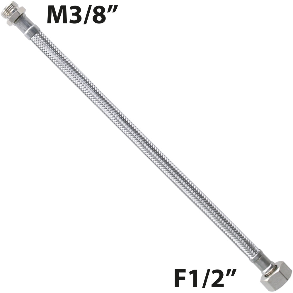 FLESSIBILE IN ACCIAIO INOX M3/8" x F1/2" GIR. "FLEXCORE" - img 2