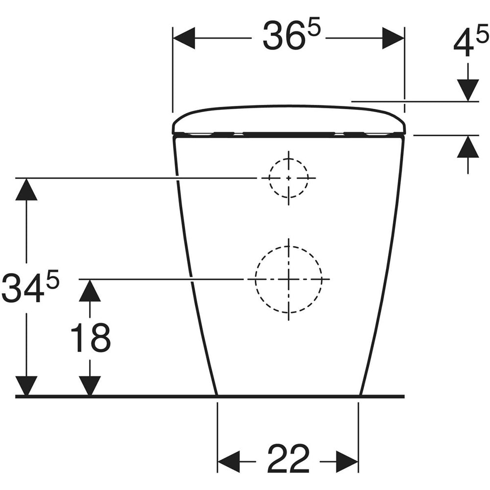 VASO FILO PARETE RIMFREE "ICON SQUARE" CON SEDILE - img 5
