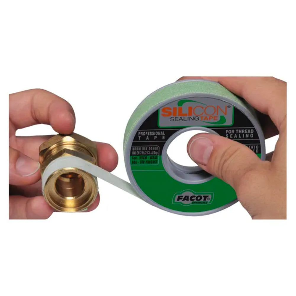 NASTRO SIGILLANTE TEFLON UNIVERSALE "SILICON TAPE" PER RACCORDI IDRAULICI - img 3