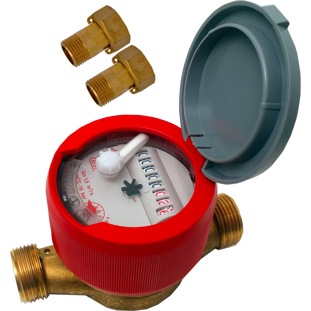CONTATORE ACQUA A QUADRANTE ASCIUTTO A 8 RULLI PER ACQUA CALDA - img 2