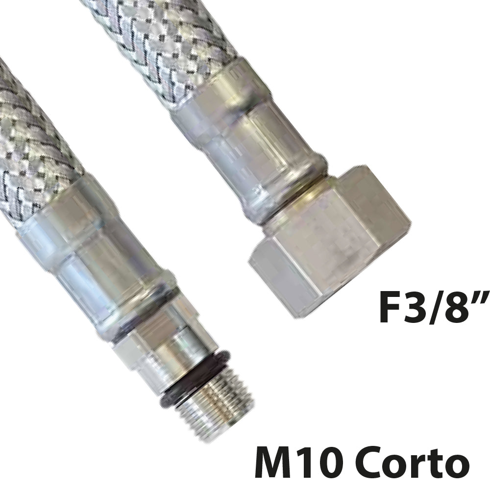 FLESSIBILE IN ACCIAIO INOX PER MONOCOMANDO CORTO DN8 - img 2