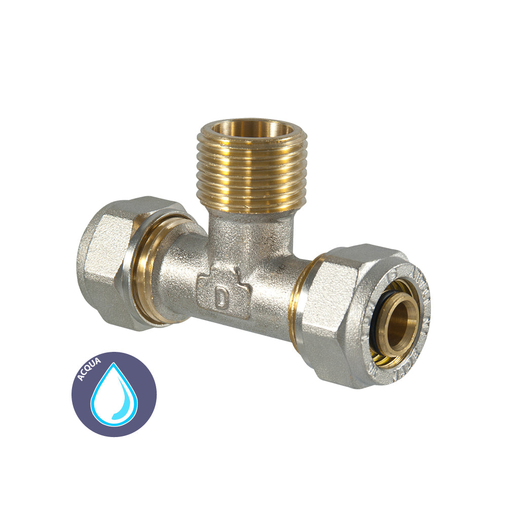 TEE MASCHIO A COMPRESSIONE PER TUBO MULTISTRATO TDM - img 3