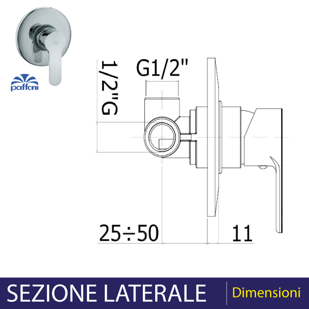 MISCELATORE INCASSO DOCCIA "BLU" - img 3