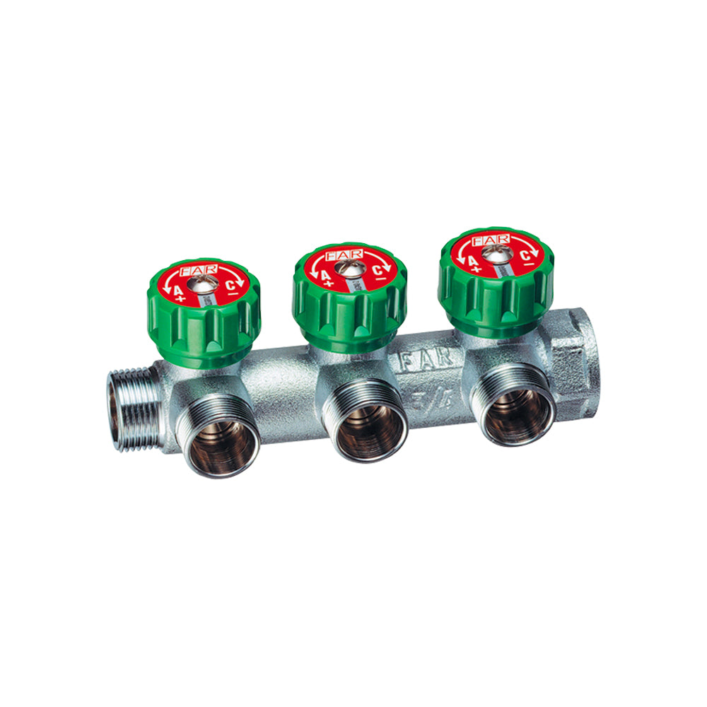 COLLETTORE LINEARE MASCHIO/FEMMINA 1" CON RUBINETTI DI ARRESTO FAR - img 6