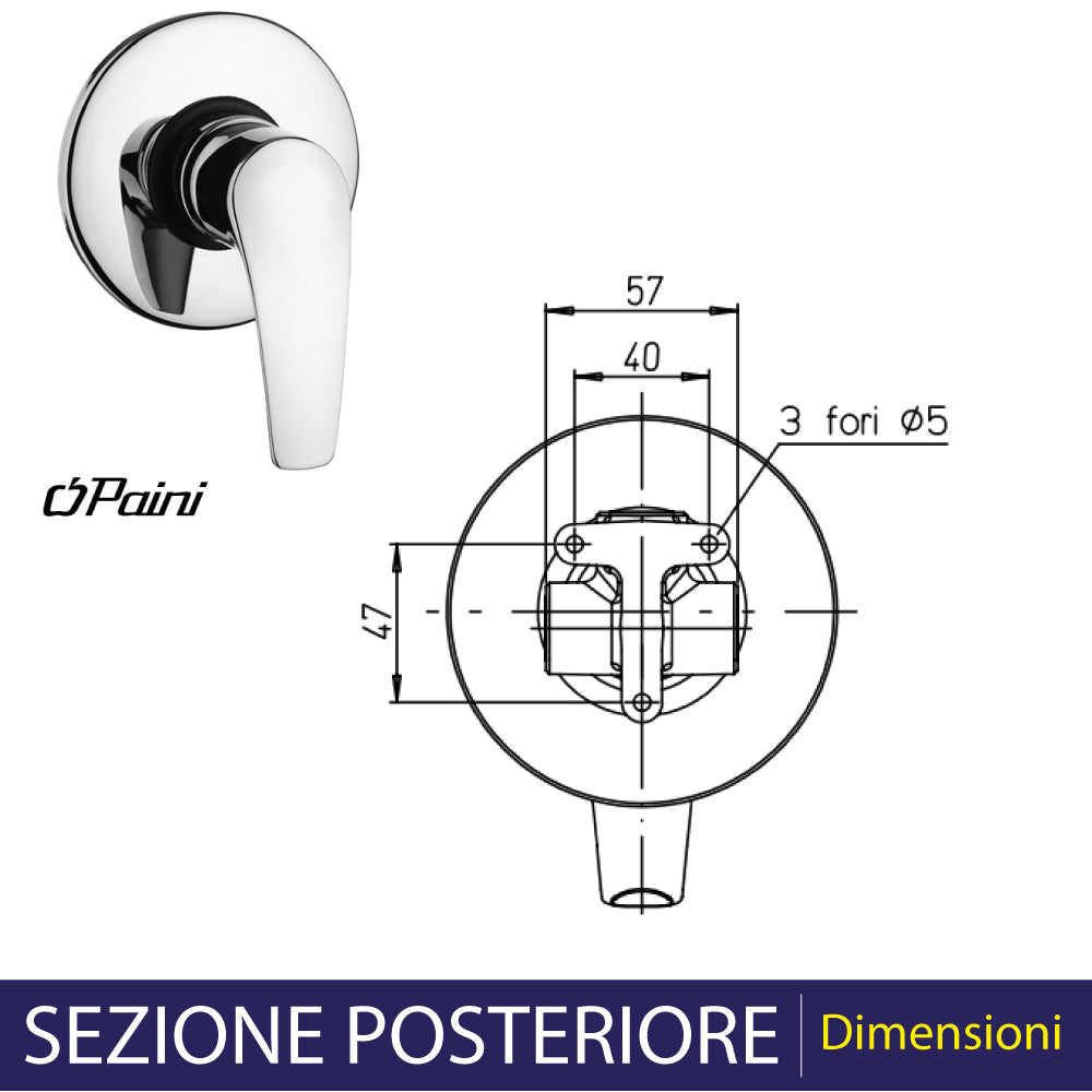 MISCELATORE DOCCIA INCASSO "NEW BERRY" - img 5