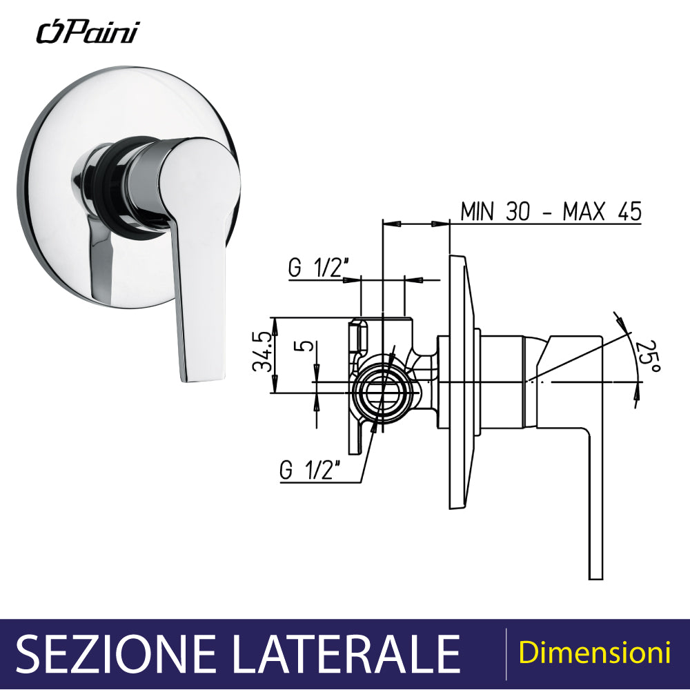 MISCELATORE INCASSO DOCCIA "LE MANS" - img 5