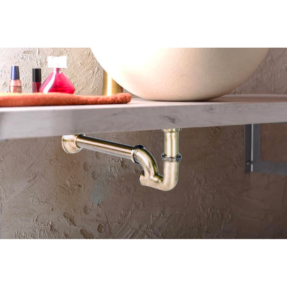 SIFONE PER LAVABO E BIDET CON ISPEZIONE POSTERIORE BRONZATO - img 3