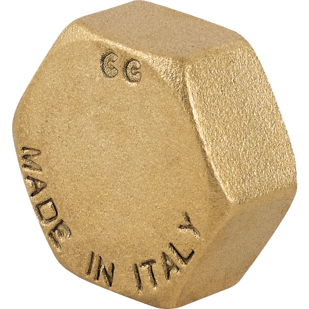 TAPPO FEMMINA ESAGONALE IN OTTONE GIALLO - img 2
