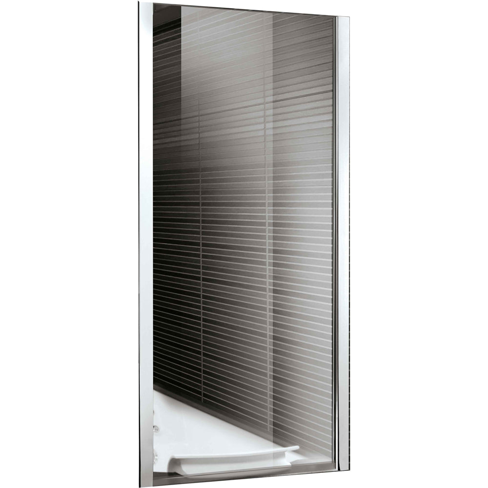 PARETE SOPRAVASCA FISSA VETRO TRASPARENTE Sp.4 mm PROFILO CROMO - img 2