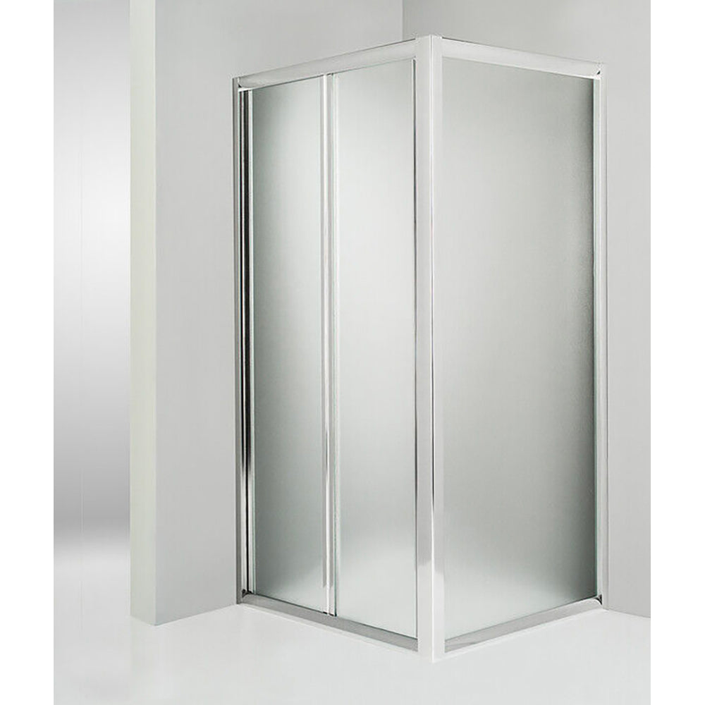 PORTA A SOFFIETTO "SMERALDA"' TRASPARENTE 3MM PROFILO CROMO - img 3
