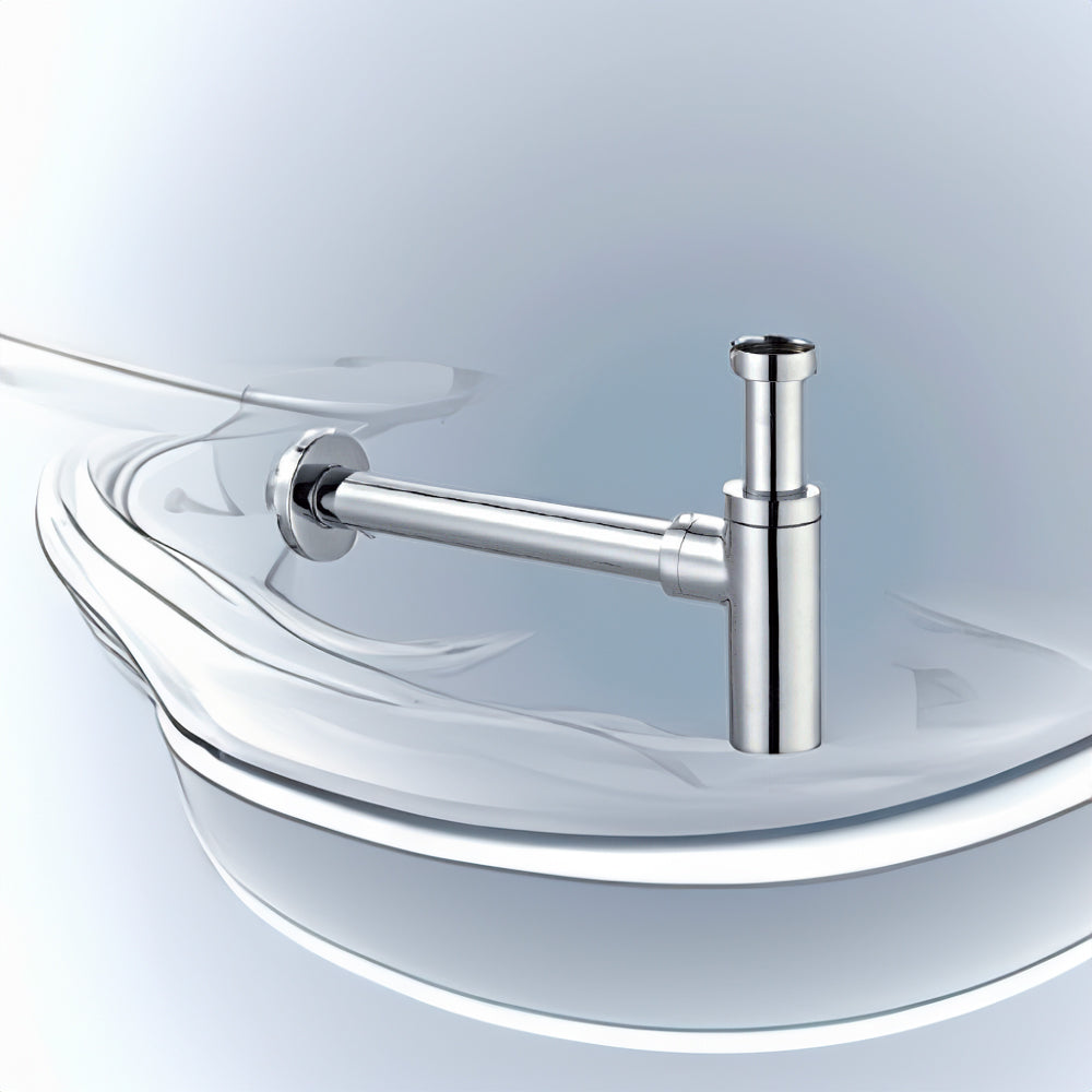 SIFONE D'ARREDO TONDO PER LAVABO "LUSSO" CROMATO - img 4