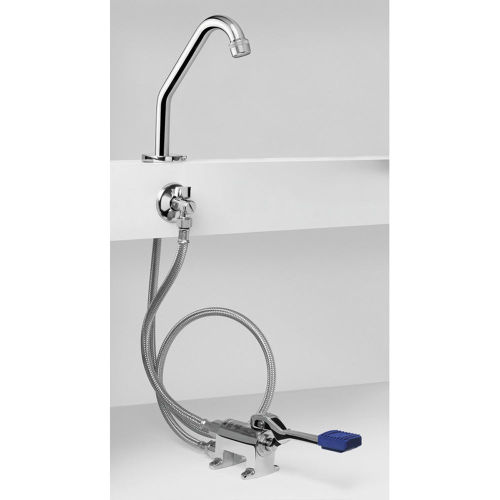 KIT COMPLETO RUBINETTO A PEDALE CON BOCCA DI EROGAZIONE MODELLO "U" - img 2