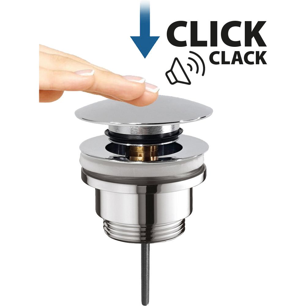PILETTA CLICK CLACK PER LAVABO IN OTTONE "MODERNA" - img 2